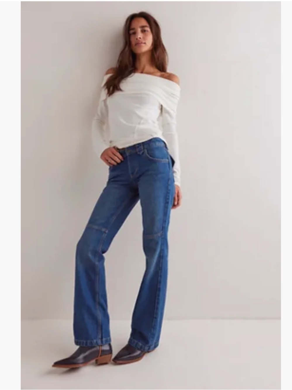 NEW Free People We The Free Flora Low-Rise Bootcut Jeans Sz 25